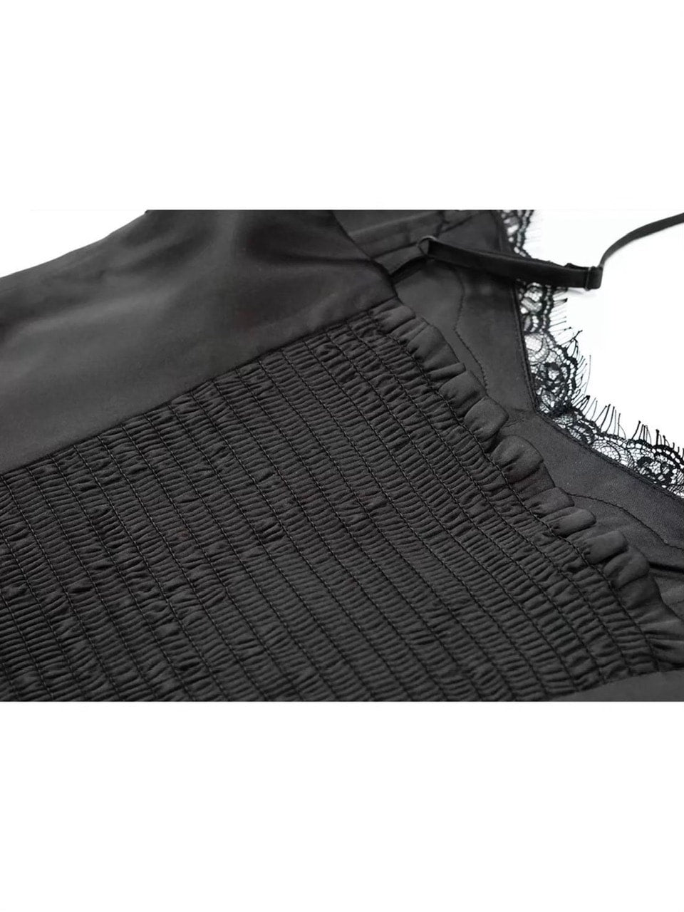 【Cest Nous】Satin Lace Camisole Dress / 【セヌー】サテンレースキャミワンピース