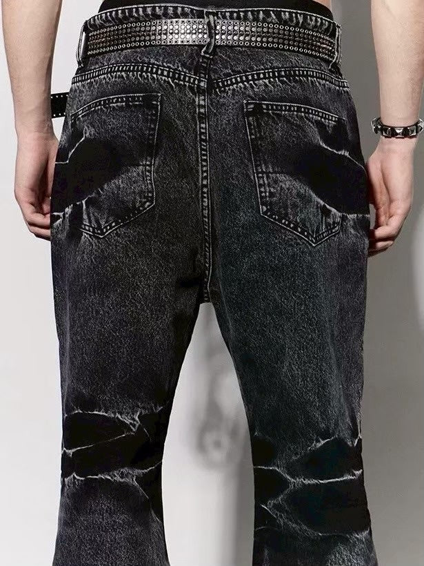 【DND4DES】MUSTACHE WASHED FLARED JEANS