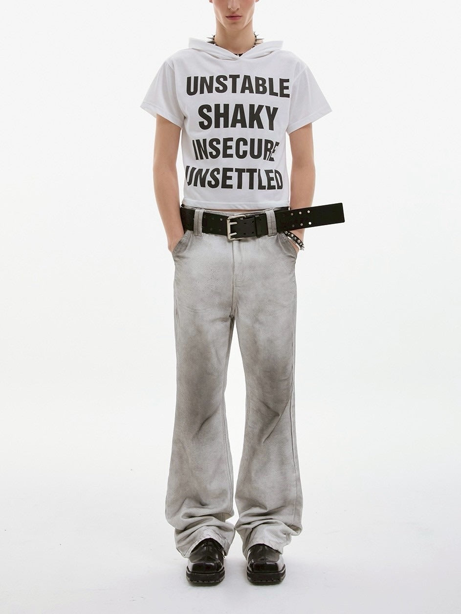 【ESC STUDIO】quadruple shaky hoodie / 【イーエスシーステュディオ】クアドルプルシャイキーロゴフード付き半袖Tシャツ