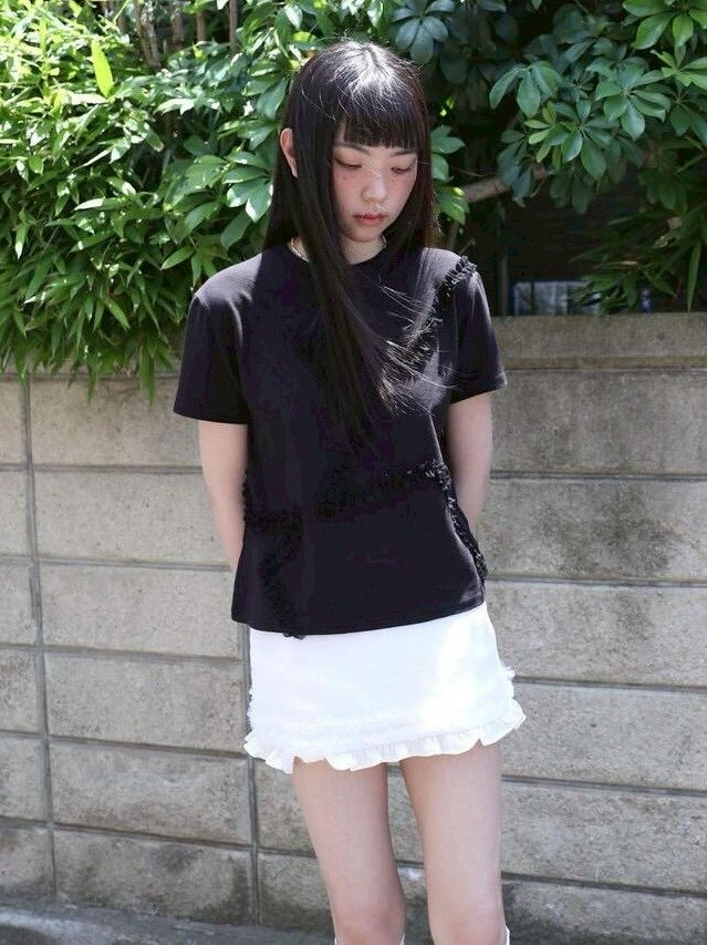 【Uglyshadow】 MESH STAR RUFFLE MINI SKIRT / 【アグリーシャドウ】メッシュスターラッフルミニスカート