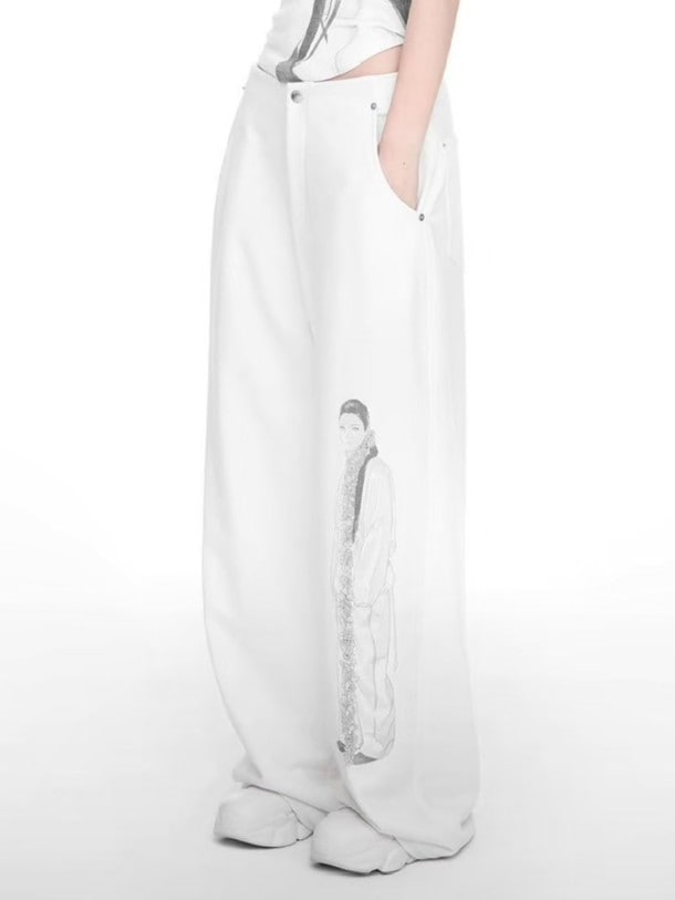 【NACHE】DRAWING SWEAT PANTS (UNISEX)