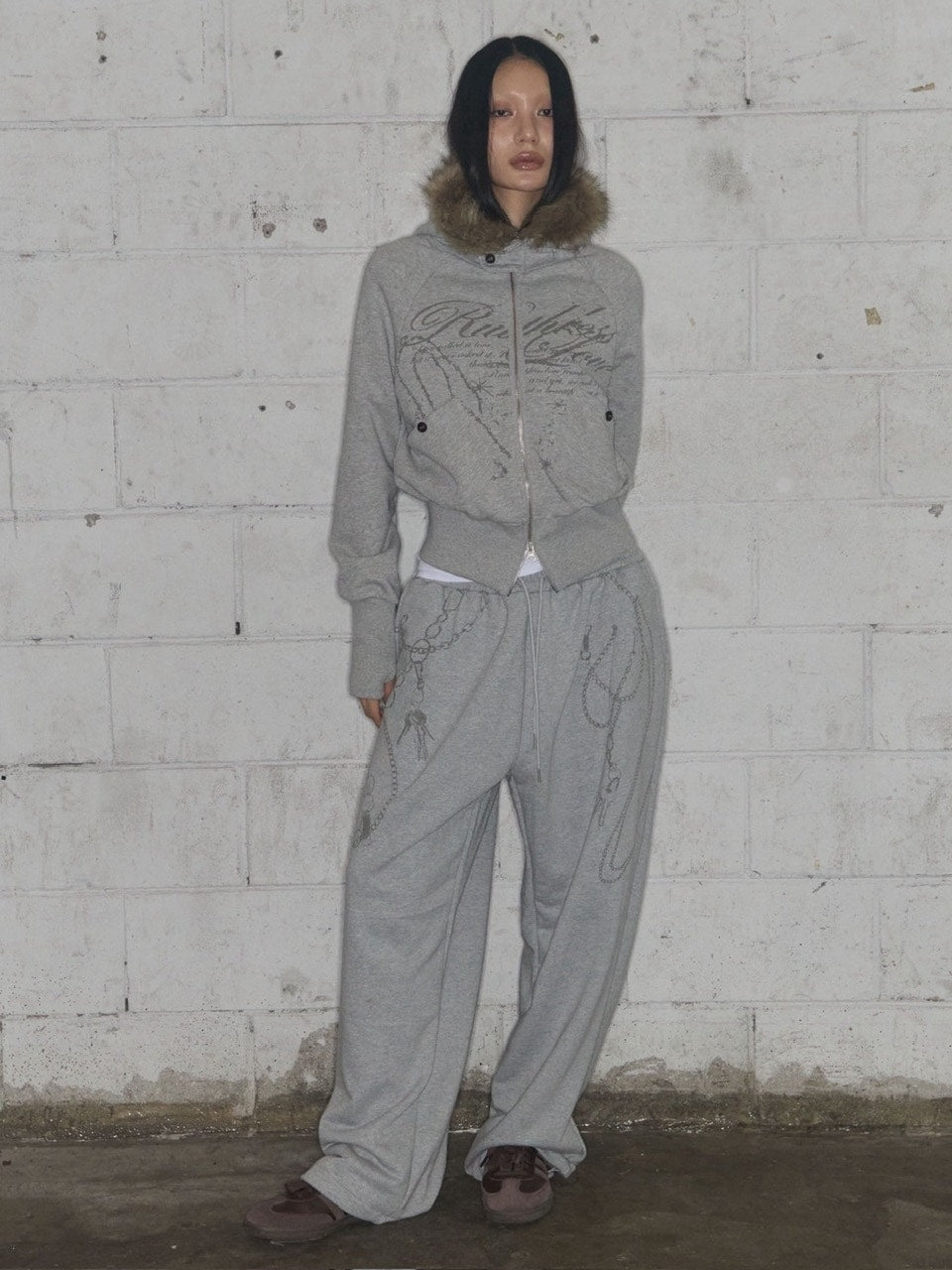 【FANCY CLUB】RUTHLESS FUR HOODED ZIP-UP / 【ファンシークラブ】ルースレスファージップアップパーカー