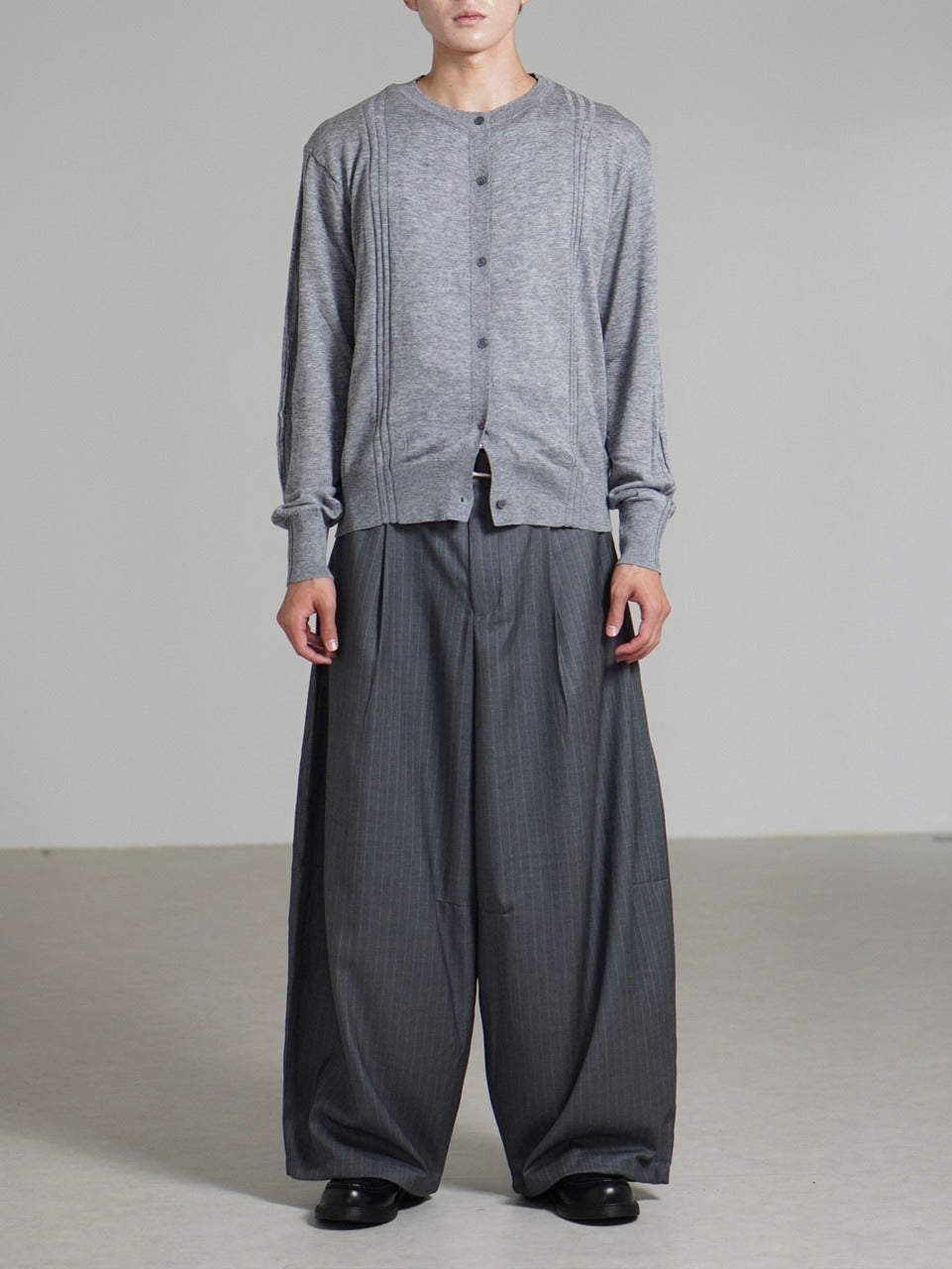 受注制【Chikashitsu +】wool blend cardigan / 【チカシツプラス】ウールブレンドカーディガン (2color)