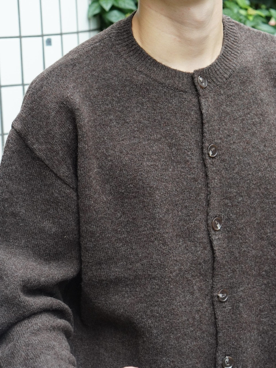 東京店WEB限定受注制【Chikashitsu +】soft touch crew neck knit cardigan / 【チカシツプラス】ソフトタッチクルーネックニットカーディガン (4color)