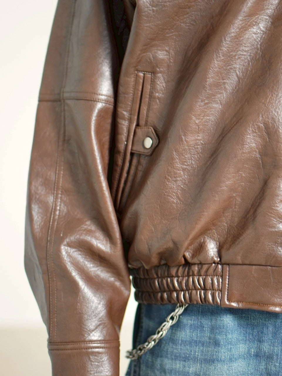 受注制【Chikashitsu +】bomber synthetic material jacket / 【チカシツプラス】ボンバーシンセティックマテリアルジャケット (2color)