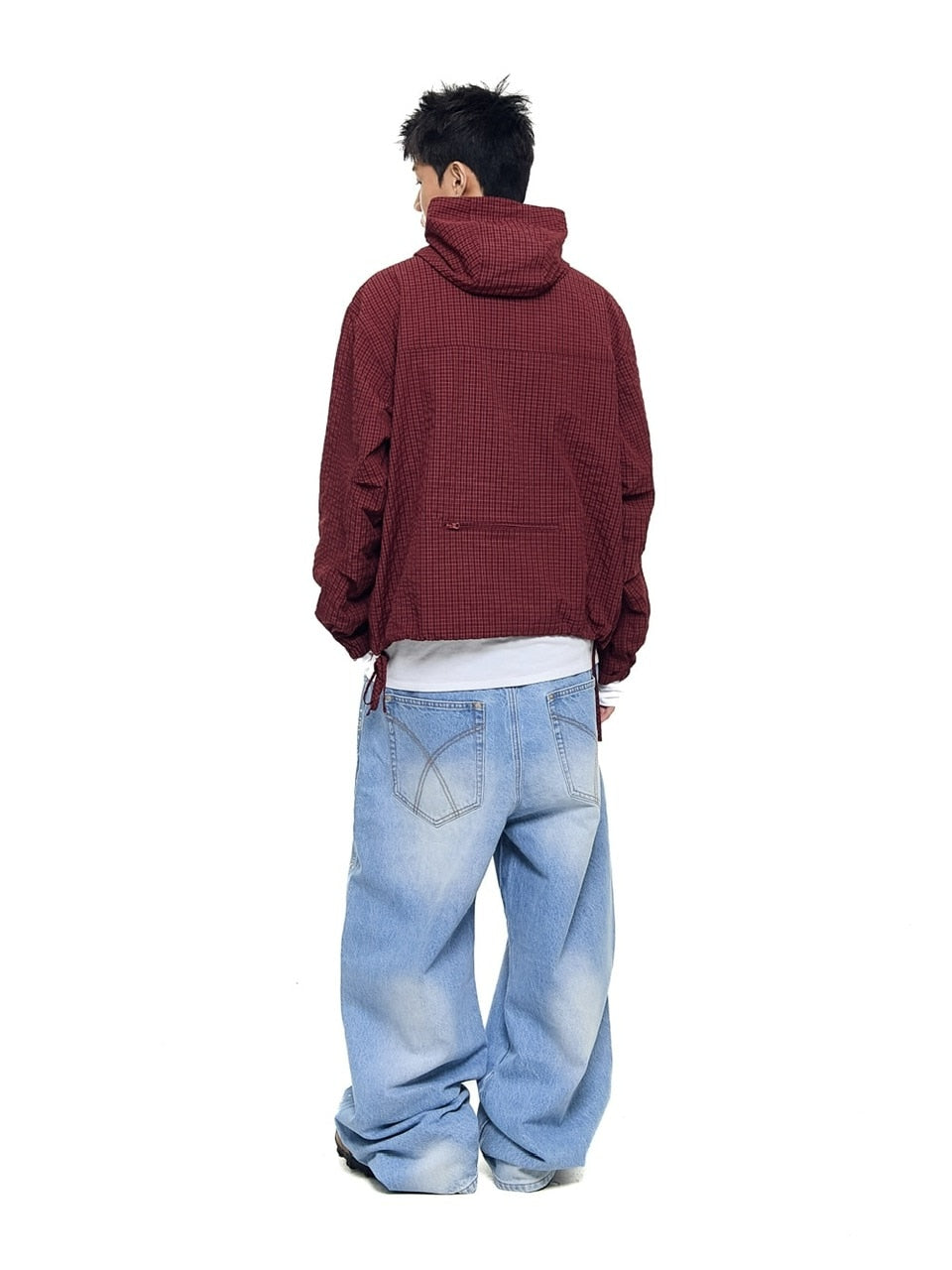【AAKAM】Side Rhinestone Denim Pants