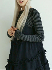 12/21 20:00 発売【Uglyshadow】THIN STRIPED T-SHIRT