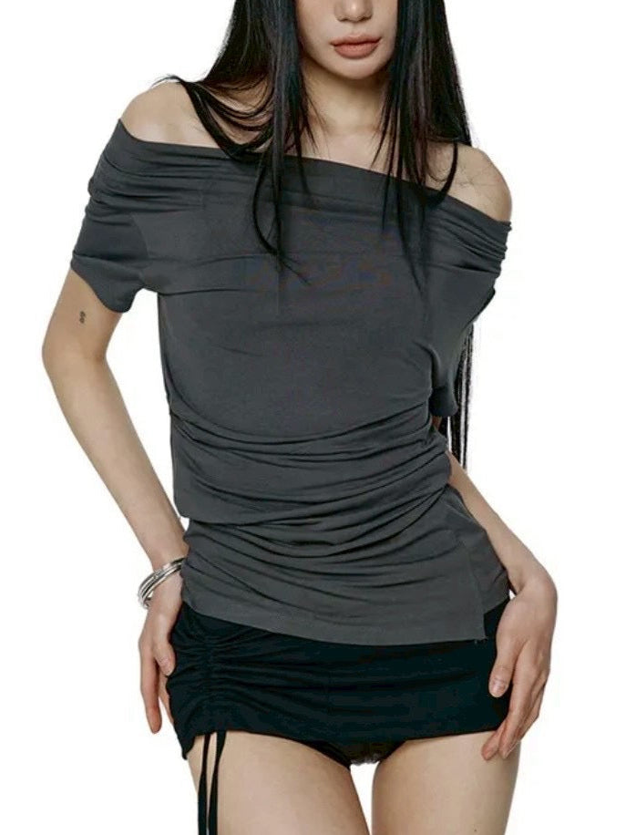【ROCK CAKE】Drape Essential Top