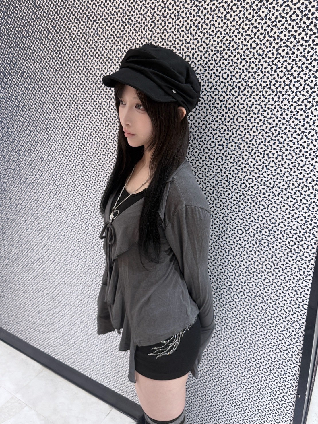 受注制【nmtc+】Rivet Shirring Casquette (2color)