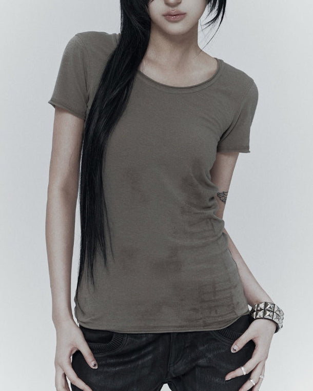 【bonienkiye】Faded Seam Tee