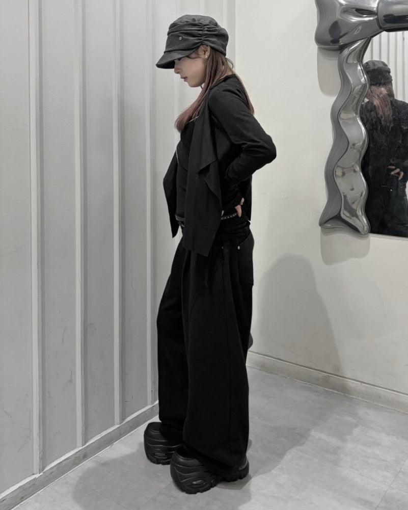 受注制【nmtc+】Curved Seam Wide Sweat Pants (2color)