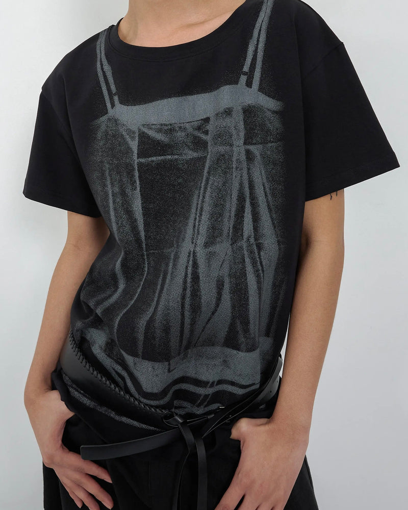 【NACHE】BELT LAYER PRINTED T-SHIRT
