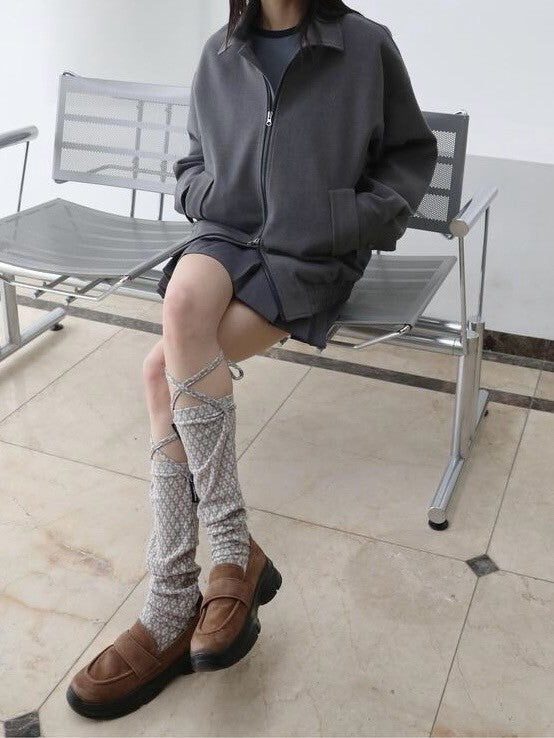 12/21 20:00 再販【Uglyshadow】LACE LONG SOCKS (5color)