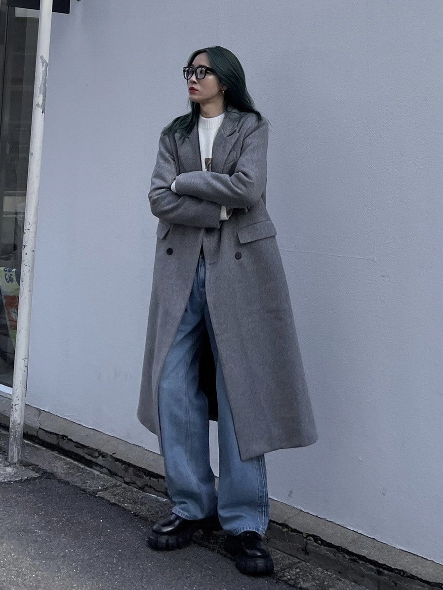 受注制【Chikashitsu +】arm zip gentleman coat (2color)