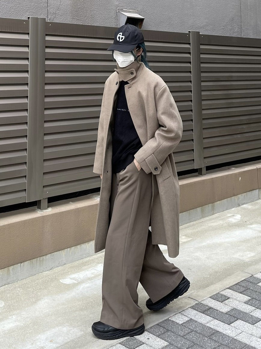 受注制【Chikashitsu +】high neck coat (3color)