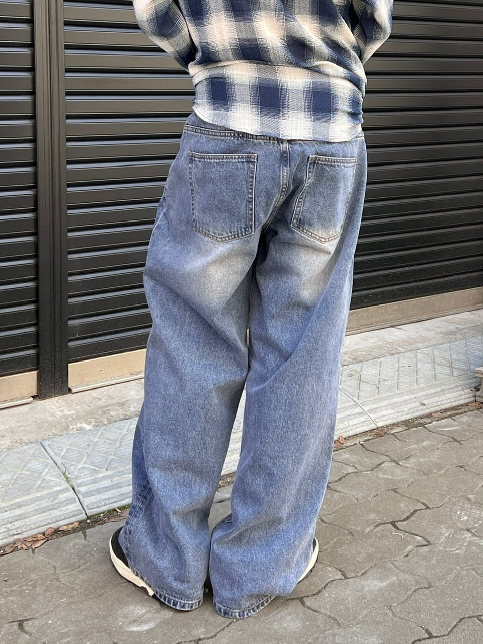 大阪店WEB限定受注制【Chikashitsu +】vintage color wash wide denim pants (3color)