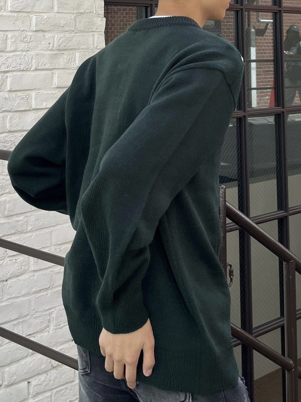 受注制【Chikashitsu +】shoulder slit knit (4color)