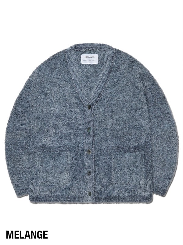 【NOMANUAL】HAIRY SOFT CARDIGAN / 【ノーマニュアル】ヘアリーソフト長袖カーディガン