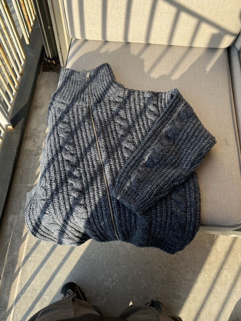 受注制【youll】zip up cable knit (5color)