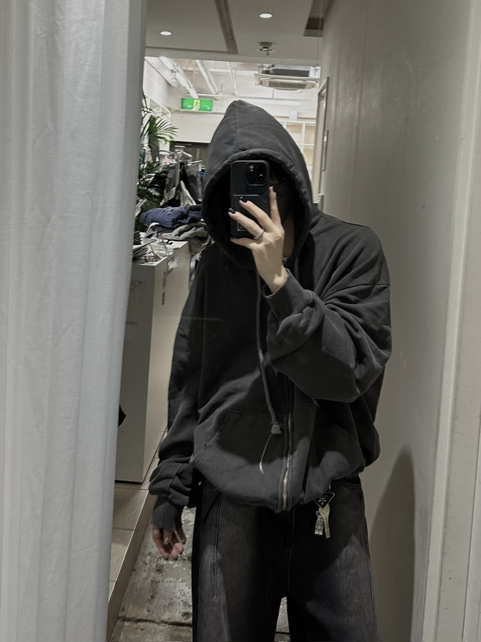 大阪店WEB限定受注制【Chikashitsu +】damage zip up hoodie (3color) / 【チカシツプラス】ダメージ長袖ジップアップパーカー