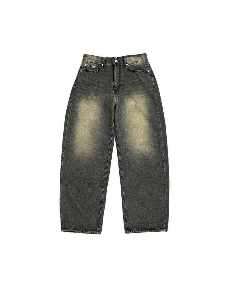 【Chikashitsu +】vintage wash semi wide denim pants 2 / 【チカシツプラス】ヴィンテージウォッシュセミワイドデニムパンツ