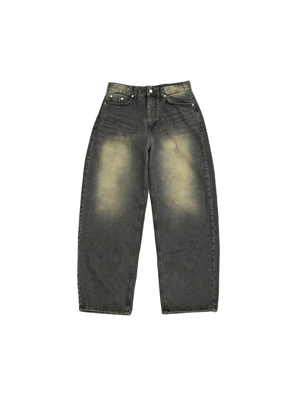 【Chikashitsu +】vintage wash semi wide denim pants 2 / 【チカシツプラス】ヴィンテージウォッシュセミワイドデニムパンツ