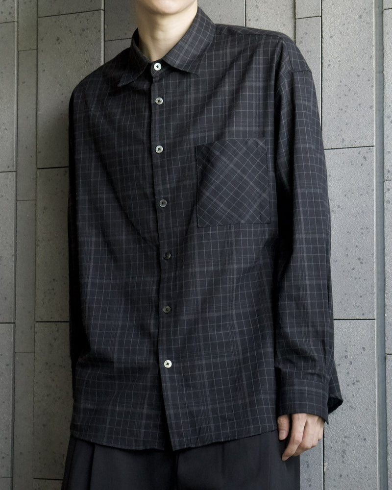 東京店WEB限定【Chikashitsu +】glen check regular shirt(2color)