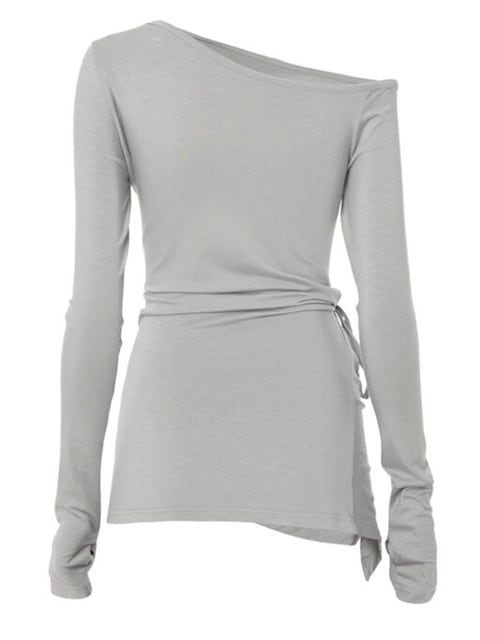 【FLAREUP】Handmade Twisted One-Shoulder Long Sleeve / 【フレアアップ】ハンドメイドツイストワンショルダー長袖Ｔシャツ