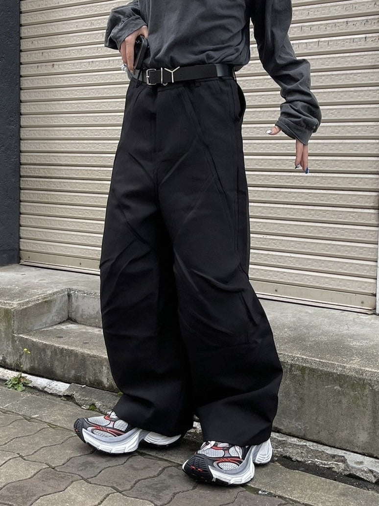 【Chikashitsu +】pattern design slacks (2color)