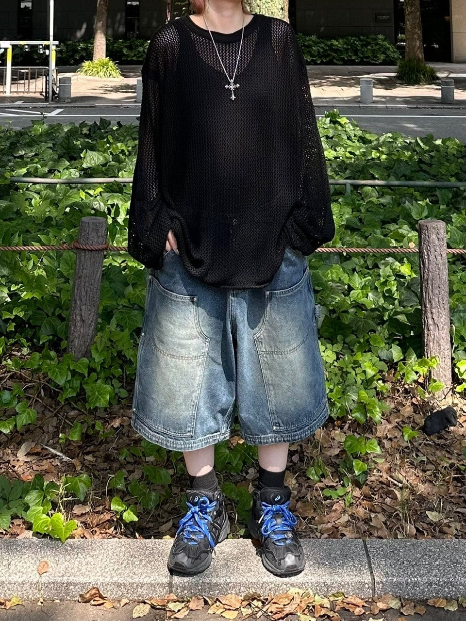 【Chikashitsu +】oversized net summer knit (3color)