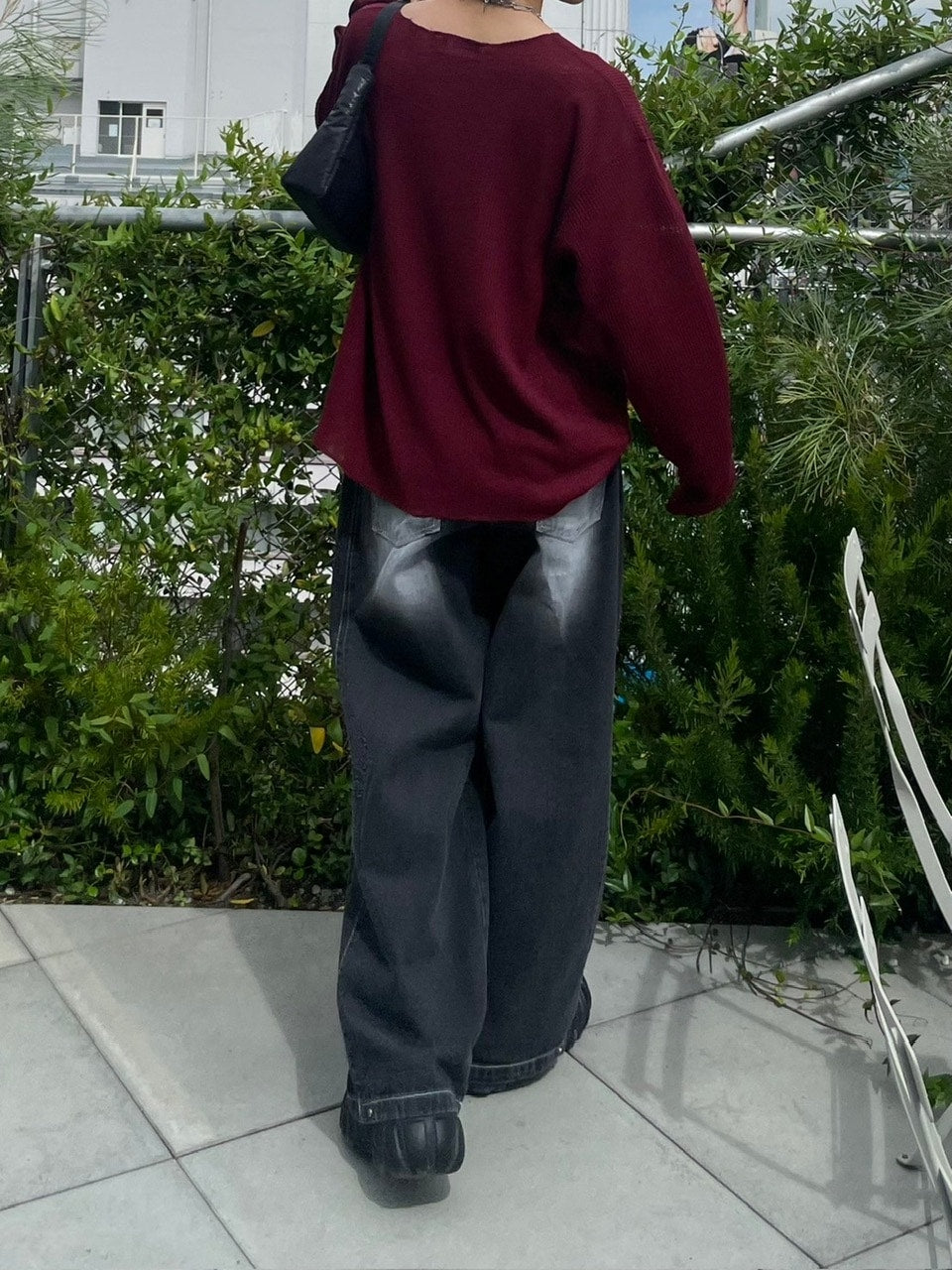 受注制【Chikashitsu +】wide neck light knit (4color)