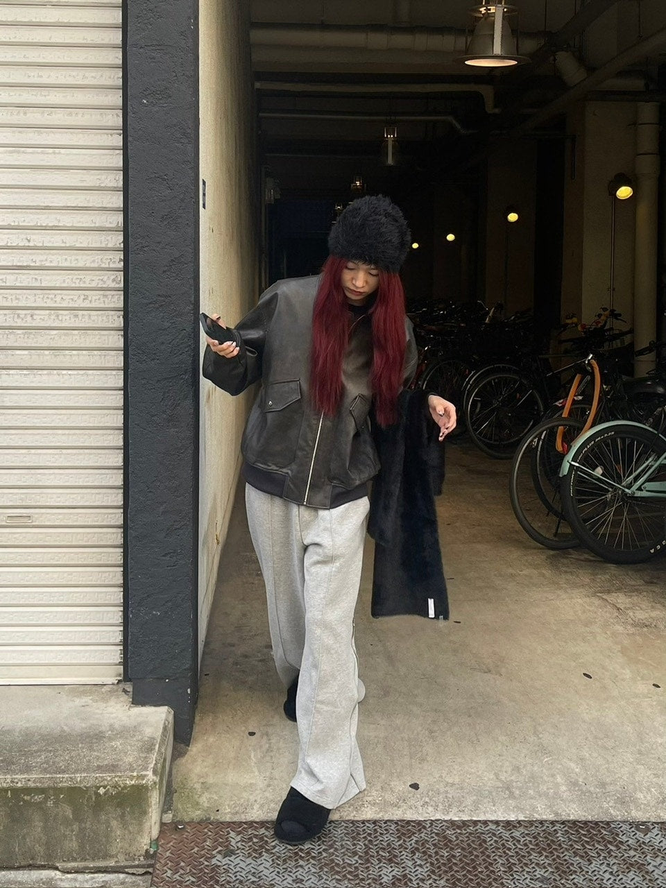 受注制【Chikashitsu +】volume fur beanie (4color)