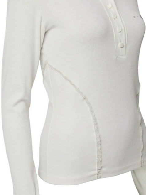 【FLAREUP】Button Up Lace Hoodie / 【フレアアップ】ボタンアップレースフードロングTシャツ