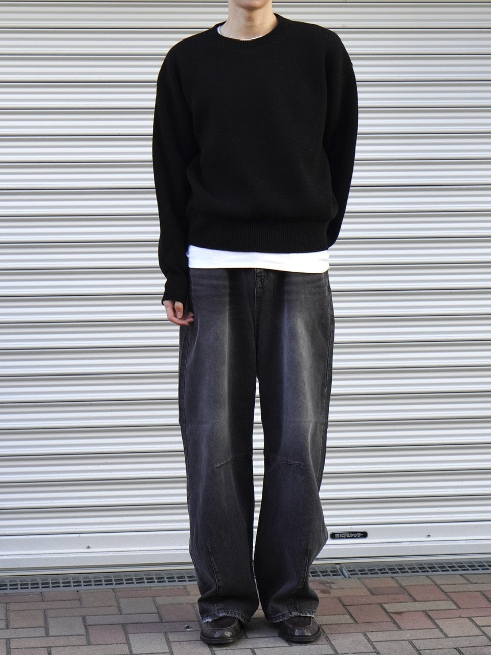 東京店WEB限定【Chikashitsu +】round wool knit (4color)