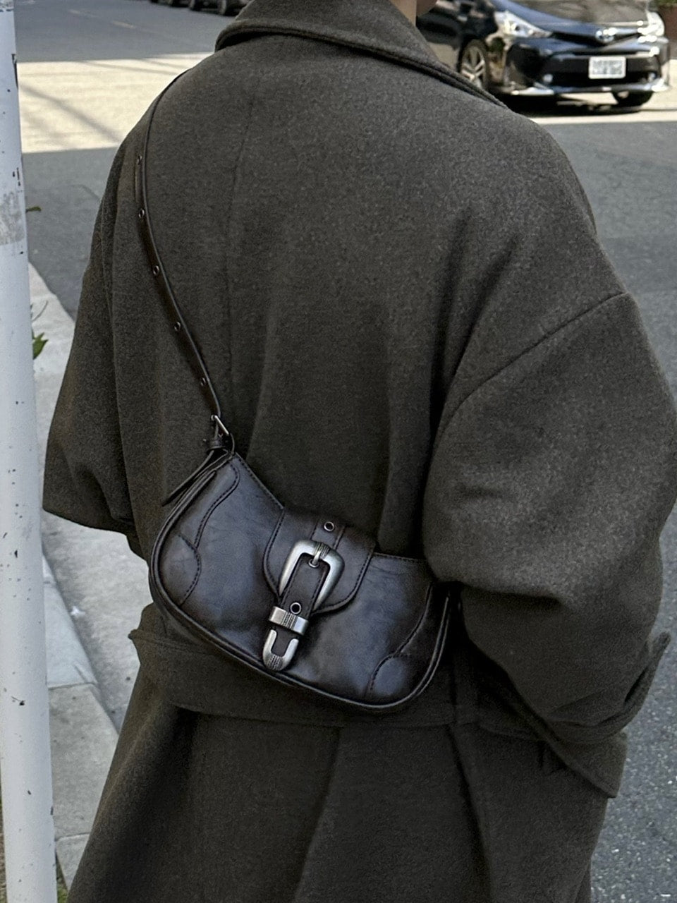 大阪店WEB限定受注制【Chikashitsu +】belt buckle shoulder bag