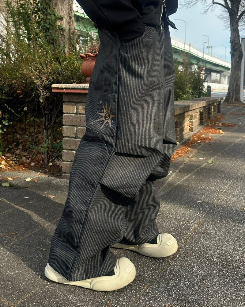受注制【youll】stripe carpenter pants (2color)
