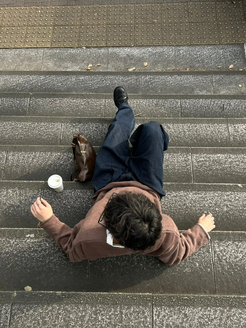 受注制【Chikashitsu +】loose fit round knit (4color)