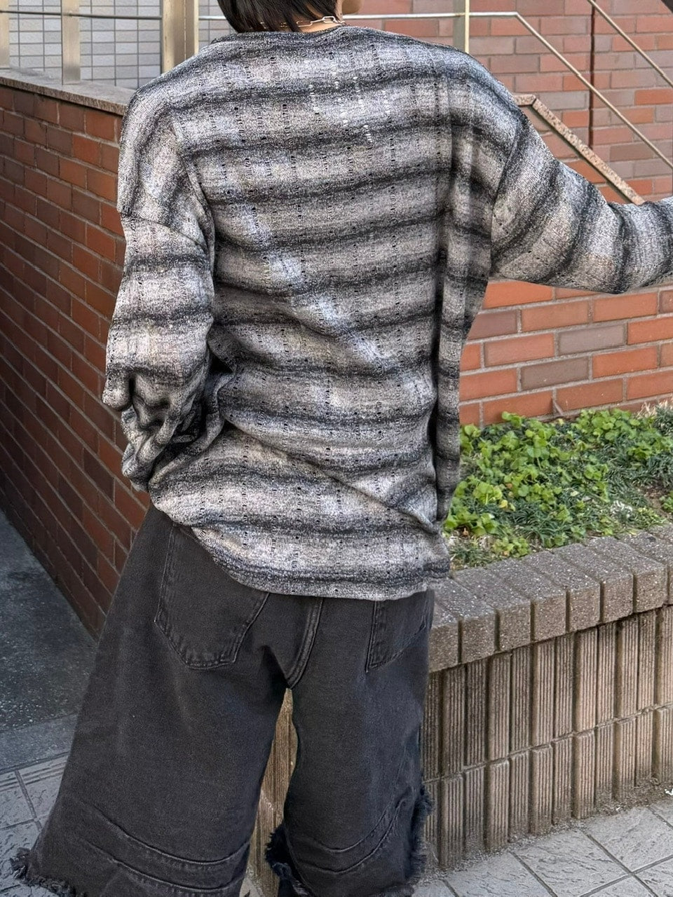【Chikashitsu +】gradation border knit (5color) / 【チカシツプラス】グラデーションボーダー長袖ニット