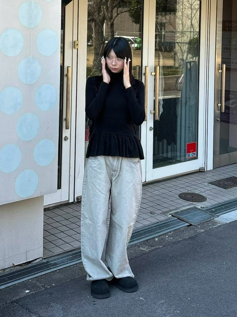 受注制【Chikashitsu +】volume toe suede mule (2color)