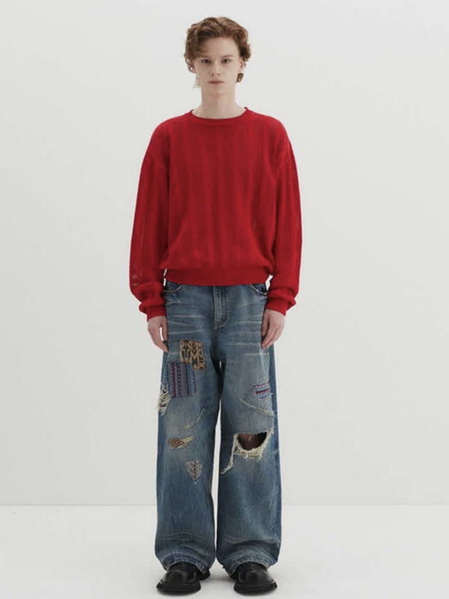 【DNSR】Meshed Crop Knit