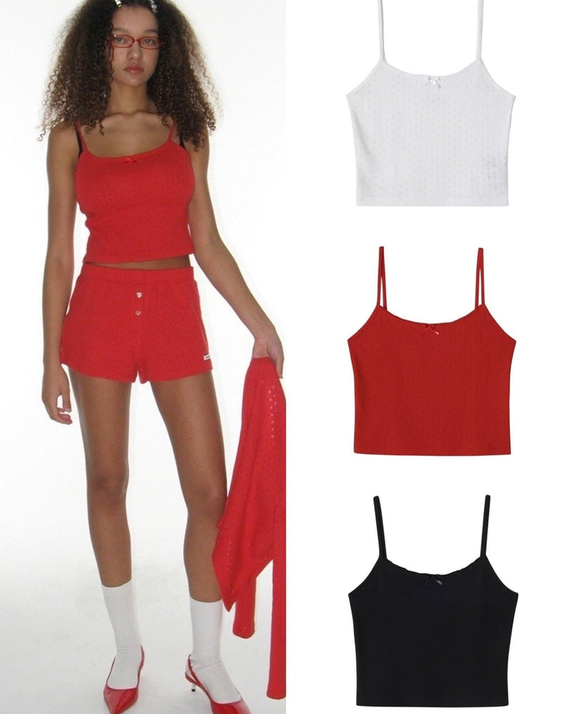 【CRANK】LACE EYELET SLEEVELESS