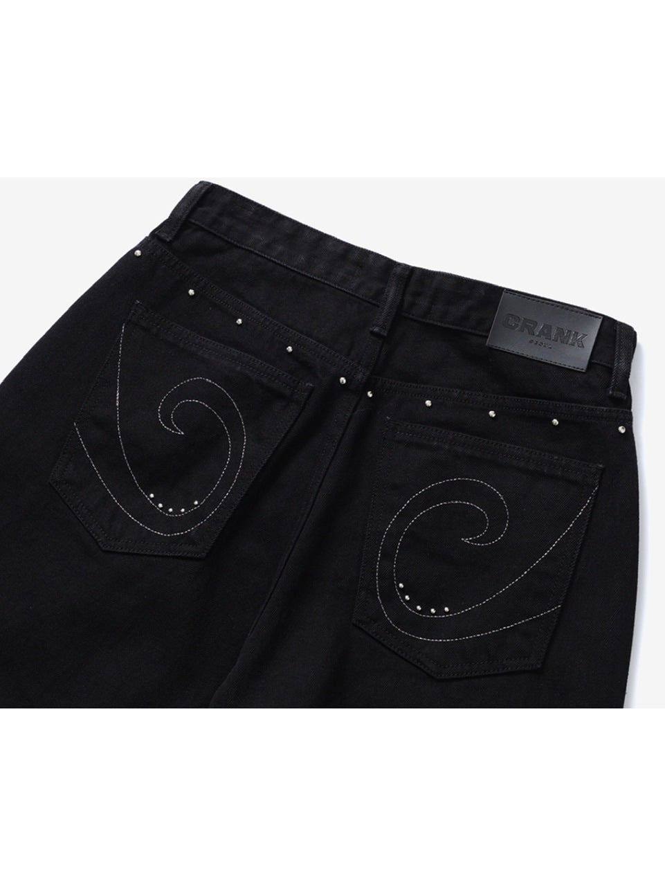 【CRANK】STUD WIDE JEANS