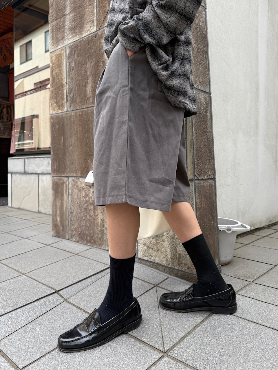 東京店WEB限定【Chikashitsu +】2tuck Bermuda pants (2color)