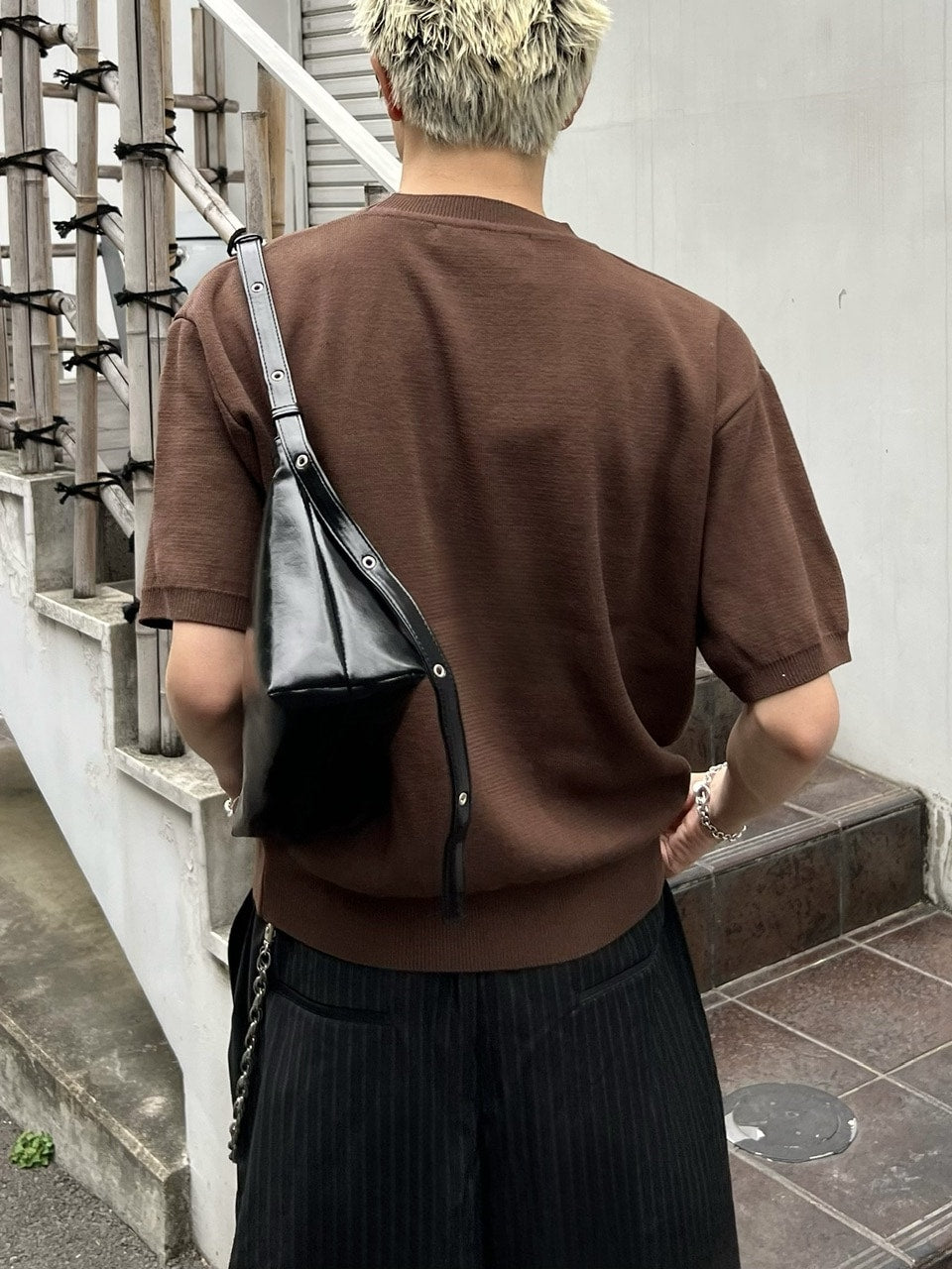 東京店WEB限定受注制【Chikashitsu +】crew neck cotton knit (3color)