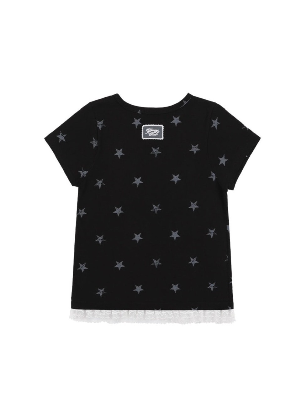 【FANCY CLUB】Lace Star Layered Tee / 【ファンシークラブ】レーススターレイヤード半袖Tシャツ