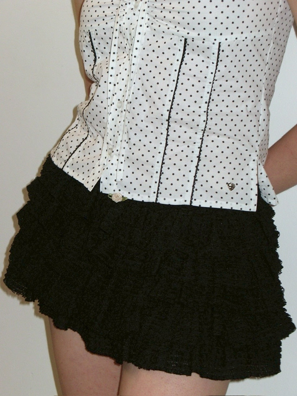 【CRANK】LACE CANCAN SKIRT PANTS