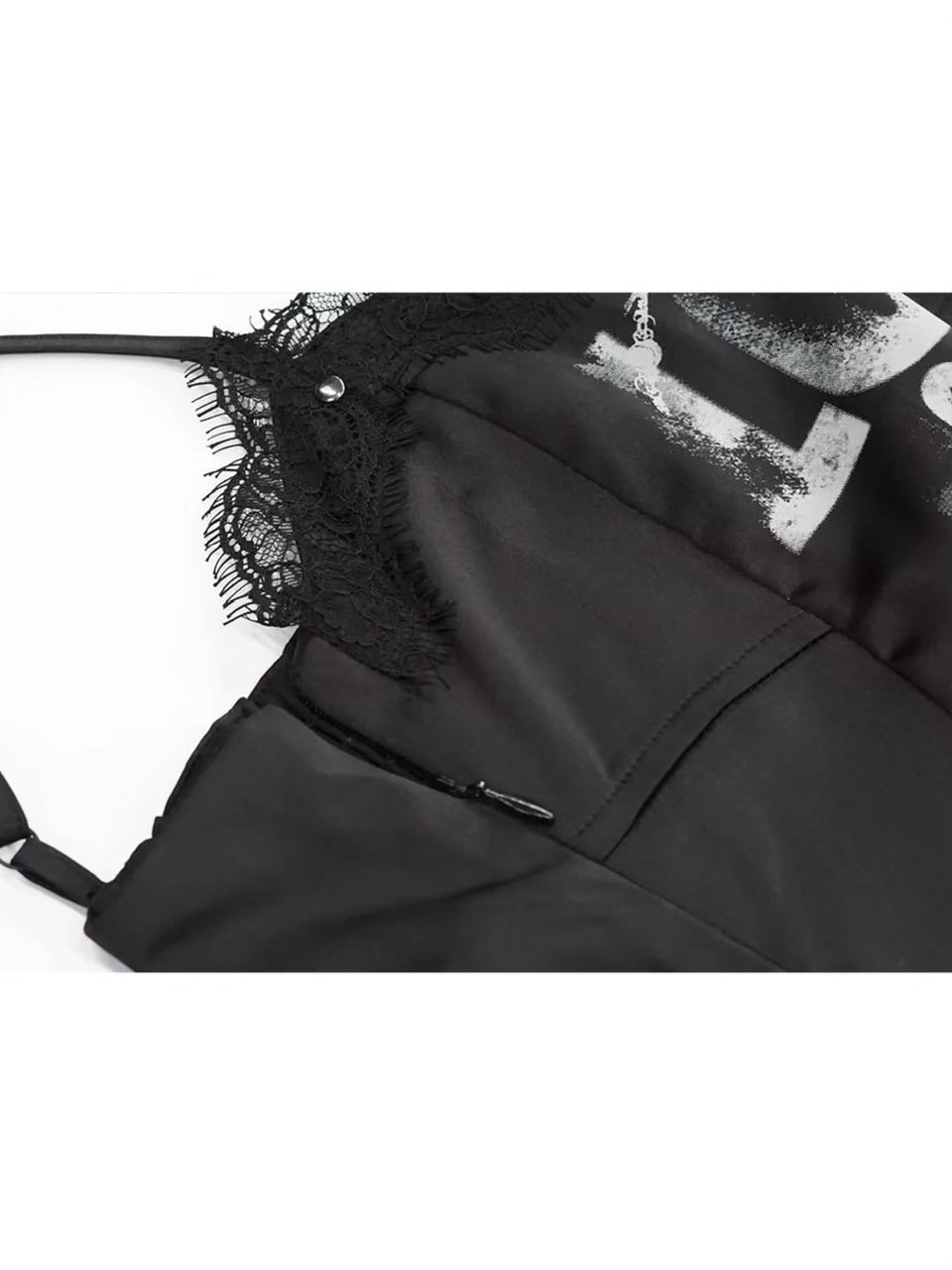 【Cest Nous】Satin Lace Camisole Dress / 【セヌー】サテンレースキャミワンピース