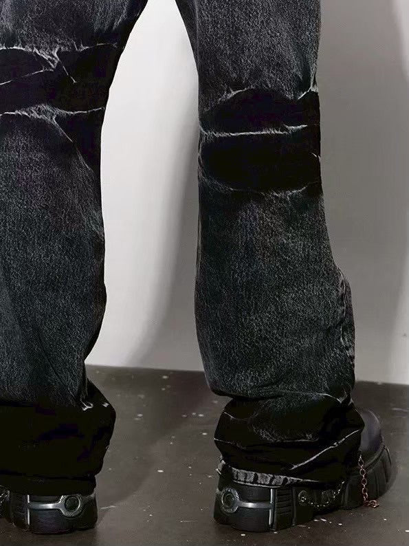 【DND4DES】MUSTACHE WASHED FLARED JEANS