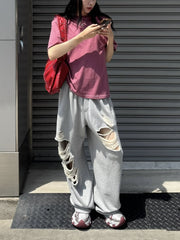 受注制【Chikashitsu +】full length crash sweat pants / 【チカシツプラス】フルレングスクラッシュスウェットパンツ (2color)