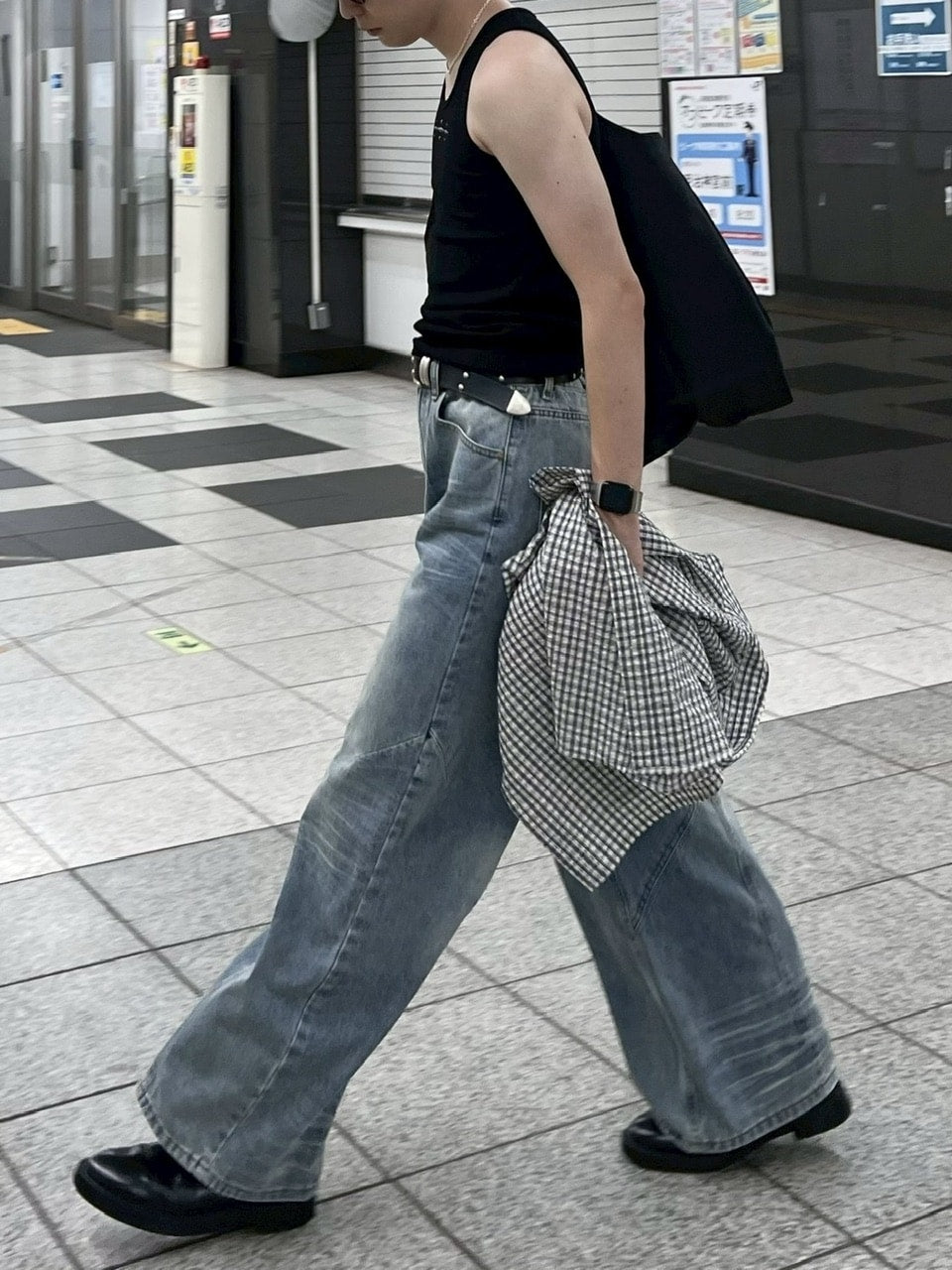 【Chikashitsu +】metal studs sleeveless / 【チカシツプラス】メタルスタッズタンクトップ (2color)